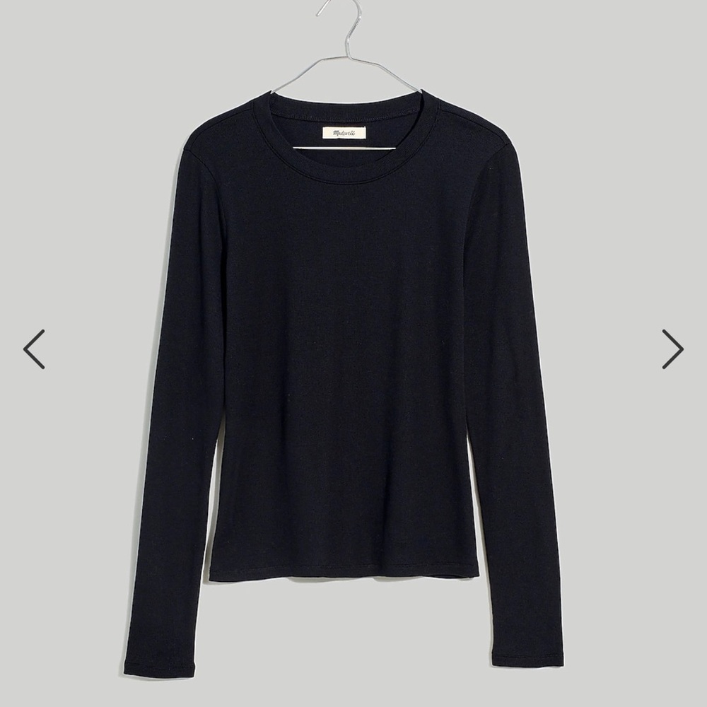 Brightside Finerib Crewneck Long-Sleeve Tee